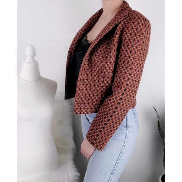 Vintage Tweed Wool Designer Blazer - Picture 2 of 12